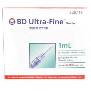 29g x 12.7mm 1ml (100u) syringe