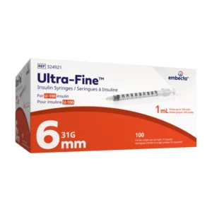 BD Embecta Ultra-Fine Insulin Syringes 1mL 31Gx6mm – 100 Pack***ETA 21/8**